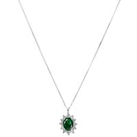 Collana Gazzola Donna Contorno in Oro bianco Smeraldo FC-GC-SM5X4..00